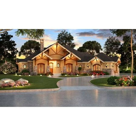 TheHouseDesigners 4846 Construction Ready Luxury Craftsman  