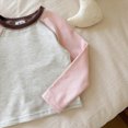 thumbnail image 6 of Child Girls Long Sleeve Shirts Soft & Cozy Pullover Tee Color Block Shirts for Girls Daily School Cute Tops Girls Shirts Size 3-4T, 6 of 7