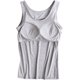 thumbnail image 1 of ZHAOCHENG Camisolas con sujetador incorporado Camisolas y tops acolchados para mujer 2024 Camisolas con sujetador incorporado Camisolas de talla grande Camisetas básicas, 1 of 3