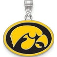 thumbnail image 1 of Sterling Silver S. Rh-Plated Logoart University Of Iowa Medium Enamel Pendant (24 X 22) Made In United States ss086uia, 1 of 5