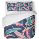 thumbnail image 1 of Juego de Ropa de Cama de 3 Piezas ABPHQTO Colorido Tropical Estilo dibujos animados Hojas de Plátano Azul Oscuro Funda nórdica Verde Tamaño Twin, 1 of 1