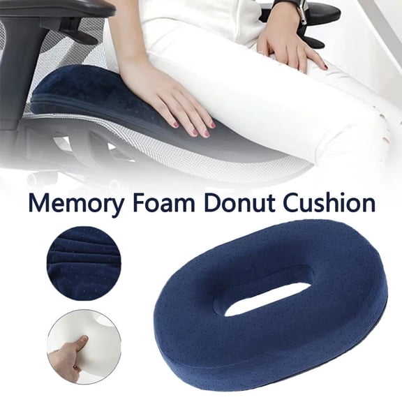 Memory Foam Seat Cushion - Donut Cushion for Haemorrhoid and Piles Sufferers, Suitable for Wheelchair, Car Seat, Office Or Outdoor