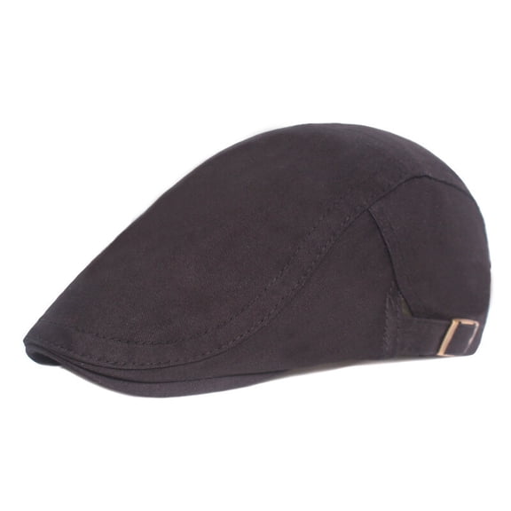 Men Outdoor Newsboy Beret Hats Solid Cotton Driving Golf Classic Adjustable Caps