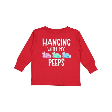 

Inktastic Easter Hanging with My Peeps Pastel Bunnies Gift Toddler Boy or Toddler Girl Long Sleeve T-Shirt