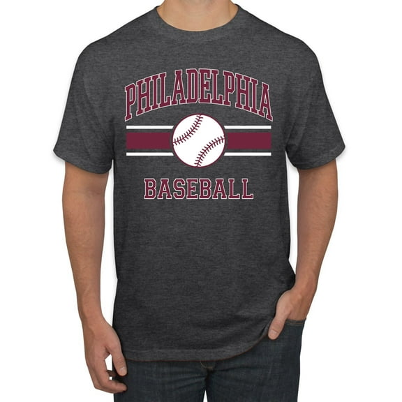 Wild Bobby City of Philadelphia Baseball Fantasy Fan Sports Men's T-Shirt, Heather Black, 4X-Large