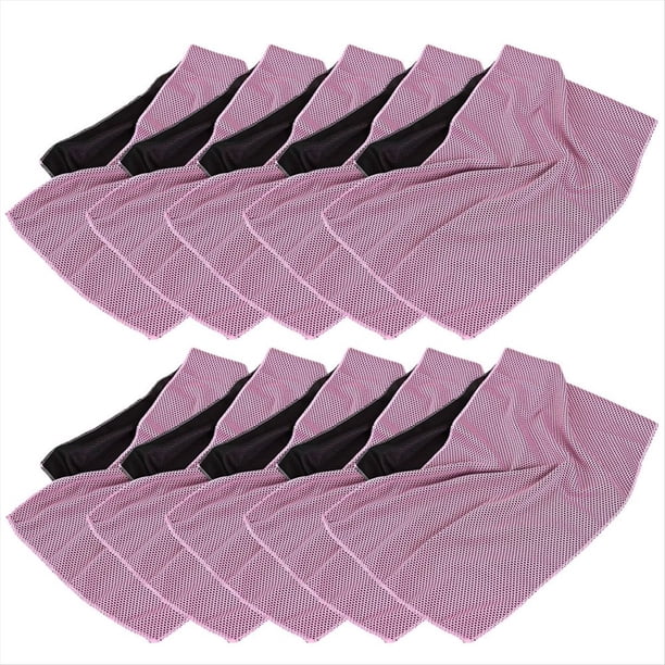 Toalla Deportiva Rosa con Sensación de Frío, Secado Rápido, Refrigeración Al Aire Libre, Toalla Fría, Toalla de Hielo para Limpiar el Sudor para Hacer Ejercicio y Correr
