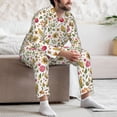 thumbnail image 7 of Fotbe Fall Fruits And Vegetables Pattern Long Sleeve Pajama Set for Men,Sleepwear Set,2-piece Loungewear Set,Soft PJs Comfy Nightwear with Pockets-XX-Large, 7 of 7