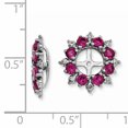 thumbnail image 2 of Sterling Silver Rhodium Diam. & Created Ruby Earring Jacket QJ119JUL, 2 of 2