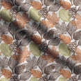 thumbnail image 1 of Soimoi Leaves Print,Cotton Cambric, Quilting Fabric Sold by The Yard 42 Inch Wide, Medium Weight Cotton Fabric, SewingSupplies,Orange, 1 of 1