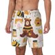 thumbnail image 1 of Balery Cute Bee Honey Jar Hive Bear Bañador para hombre, shorts de playa de secado rápido con entrepierna y forro de compresión-Medium, 1 of 6