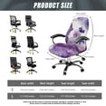 thumbnail image 7 of Xoenoiee Marble Butterfly Print Computer Office Chair Covers Stretch Computer Chair Slipcover Removable Washable Chair Protector Cover Universal Desk Rotating Chair for Armrest Chair, S, 7 of 7