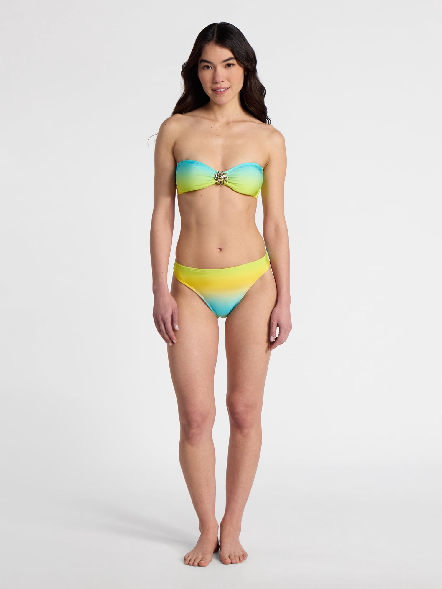 No Boundaries Ombré Bikini Bottoms, Women’s