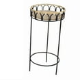 thumbnail image 3 of Round Metal Planter Stand with Tubular Legs, Set of 2, Brown and Black- Saltoro Sherpi, 3 of 5