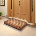 thumbnail image 4 of Acacia Wood Step Platform (25'' L x 16'' W x 3.8'' H, No Assembly Required), Outdoor Steps with Non-Skip Pads for Seniors, Wooden One Step Stool for Bed, Stair, Bathroom, Kitchen, Garden, 4 of 9