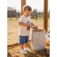 thumbnail image 5 of BemeyourBBs Western Baby Boy Summer Clothes Cowboy My First Rodeo Outfit Letter Boots Cowgirl Hat Embroidered Short Sleeve T Shirt Tops and Shorts Set, 5 of 8