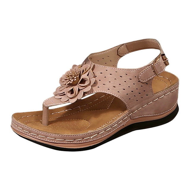 DAFEI Summer Sandals Ergonomic Design Wedge Toe Sandals Mitigate Foot Fatigue Comfortable and Functional Shoes