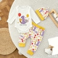thumbnail image 2 of Baby Bodysuit Fall Winter Long Sleeved Jumpsuit Outfit Cute Baby Clothes, 2 of 5