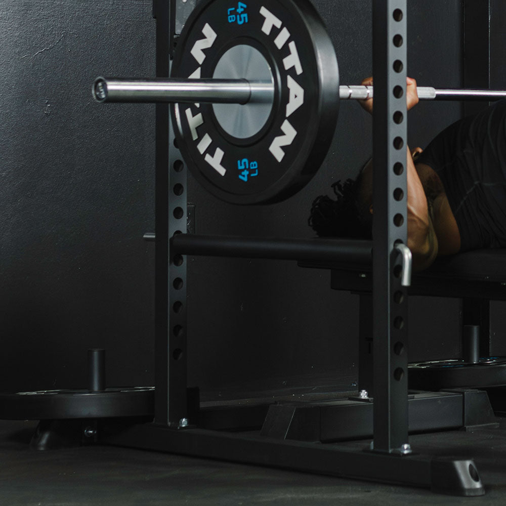 Titan Fitness T-2 Series Tall 83" Black Power Rack, 850 LB Rackable Capacity