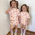 thumbnail image 6 of Grblisyd Girls Summer Outfits 2 Piece Set Short Sleeve Crew Neck Shirts and Elastic Waist Shorts Sets Kids Cute Animal Print Clothes 7-8 Y, 6 of 7