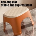 thumbnail image 4 of Mnhhatv Stackable Plastic Mini Stool With Skidproof Pads, Reinforced Build, Wide Comfortable Seat, Space‑Saving Storage, Versatile For Shoe Changing Bathroom Living Room, Gray Orange Yellow, 4 of 6