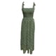 thumbnail image 5 of ICHUANYI Clearance Fashion Women Summer Casual Print Camis Sleeveless Bandage Vest Long Dress(Army Green, XL) ICHUANYI WER2023081014071, 5 of 6