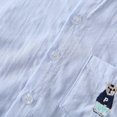 thumbnail image 6 of Cethrio Kids Boys' Button Down Shirts, Summer Cotton Casual Embroidered Short Sleeve Shirts Blue Size 4-5 T, 6 of 9