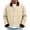 Khaki, variant on MexChoioe Mens Fall Casual Cropped Work Jacket Contrast Corduroy Collar Button Front Side Pockets Daily Coat for Mens