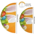 thumbnail image 3 of Coolnut Easter Tree Skirt Home Decoration Large Round Bunny Christmas Tree Skirt for Holiday Party Home Christmas Day Ornaments,35.4", 3 of 6