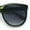 Green - Smoke, variant on Unique Curved Inset Lens Horn Rim Plastic Retro Hipster Sunglasses All Black