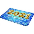 thumbnail image 4 of Bathroom Mat Door Rugs Floor Mat Bathroom Carpet Super Cozy 2021 Happy New Year Print Decorative&nbsp;Indoor Outdoor 36 x 24 inch Carpet Runner, 4 of 4