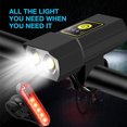 thumbnail image 2 of Greeniant Faro de bicicleta, componente de manillar, accesorios de iluminación de seguridad, recargable por USB, linterna para bicicletas, accesorio de Ciclismo Tipo 1 Greeniant OD026721-01, 2 of 6