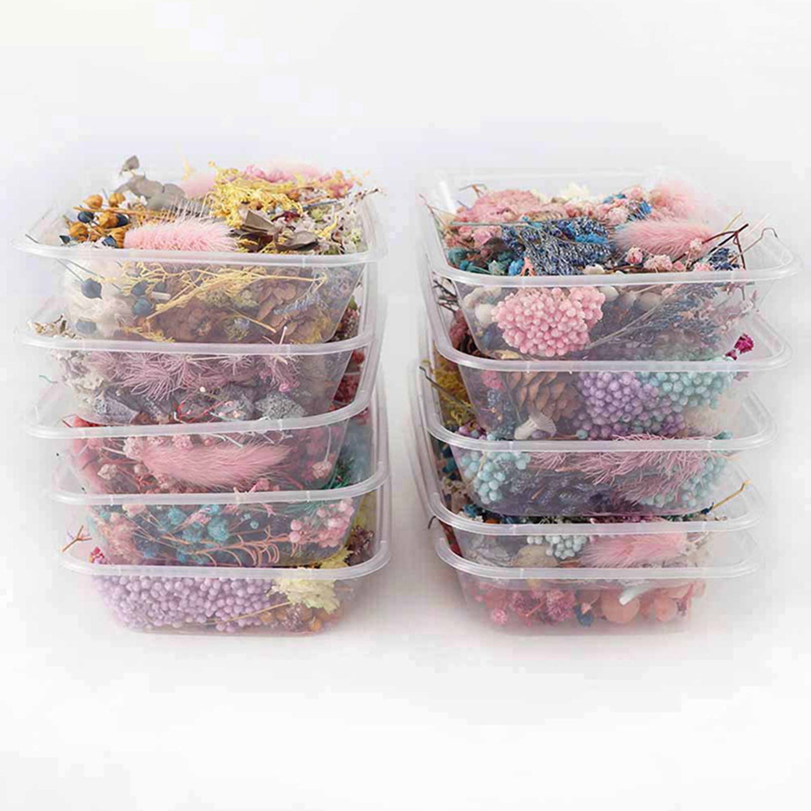 5 Box Dried Flowers,Mixed Colors Dried Flowers,Small Dry Flower for DIY Arts and Crafts Candles,Soap Making,Resin Jewelry Nail Pendant,Greeting Cards,Scrapbooking,Wedding Decor,Random Color 5PCS