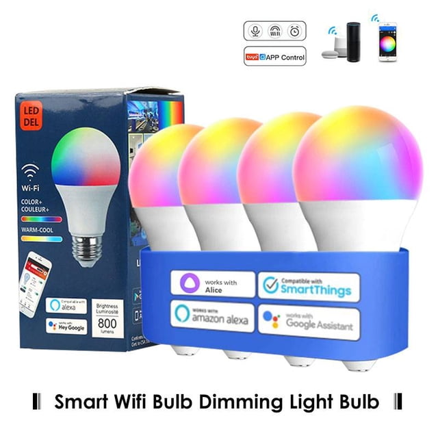 Kedia-bombilla inteligente Tuya, luz LED regulable con Control por voz, WiFi, Smart Life, E27, RGB, funciona con Alexa y Google Home, 9/15W