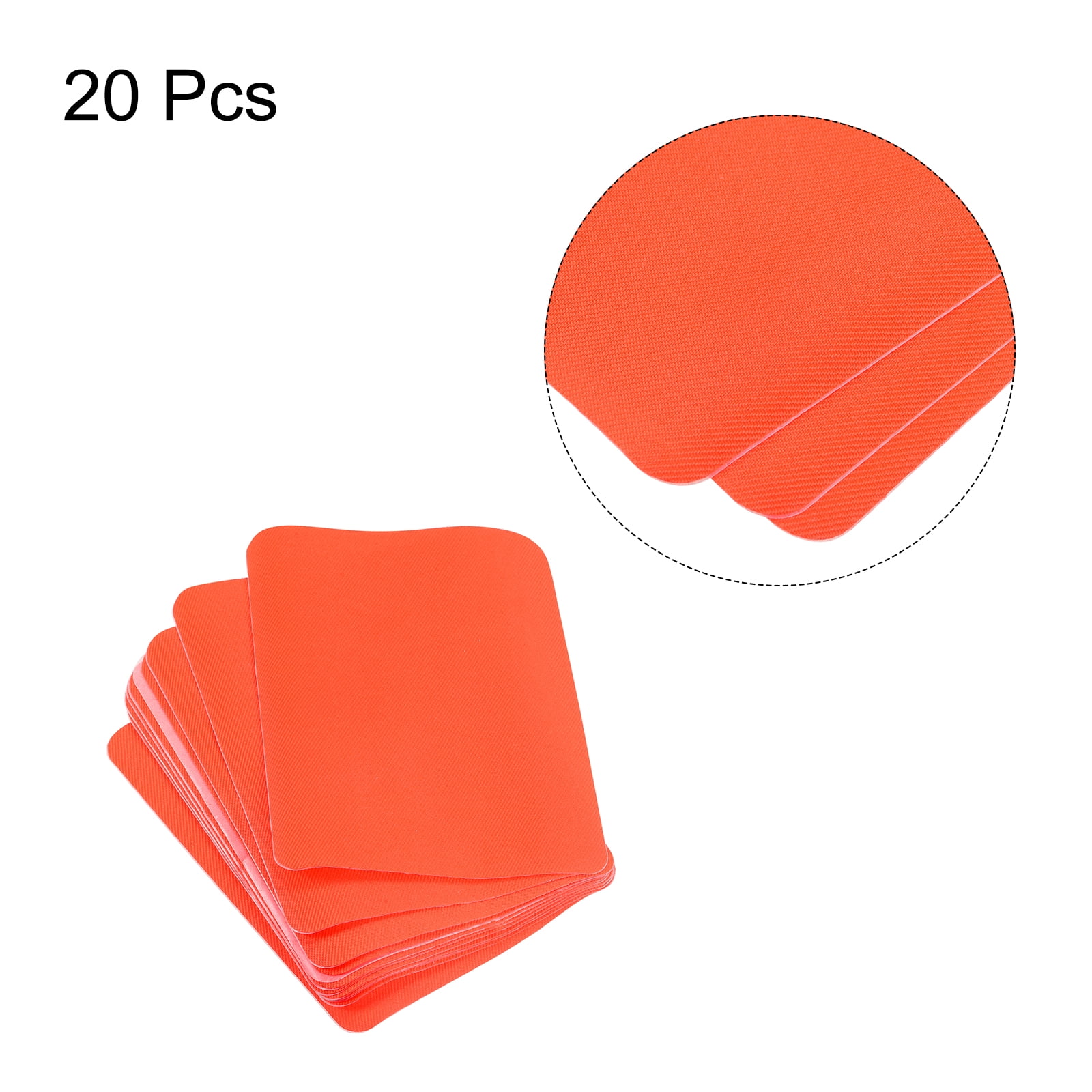 Unique Bargains Fabric Iron-on Patches for Clothes Repairing and Decoration Orange Red