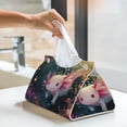thumbnail image 5 of Kdxio Whimsical Axolotl Fantasy Print Tissue Box Cover,Modern PU Leather Rectangular Tissue Box Holder for Bathroom Living Room Bedroom Office Desk Car Home, 5 of 6