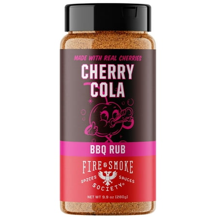 Fire & Smoke Society Cherry Cola BBQ Rub, Grill Seasoning, 9.9 oz Mixed Spices & Seasonings