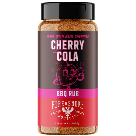 Fire & Smoke Society Cherry Cola BBQ Rub, Grill Seasoning, 9.9 oz Mixed Spices & Seasonings