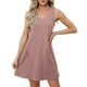 thumbnail image 1 of Vestido sin mangas con cuello en V para mujer, estilo informal y holgado con bolsillos, tejido de poliéster, tallas S-XXL, para playa/fiesta, 1 of 5