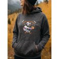 thumbnail image 2 of Spooky Animal Halloween Animal Hoodie for Men and Women, Unisex Pullover Hooded Sweatshirt, Comfortable Cotton Poly Blend, Casual Fall Seasonal Outfit, 2 of 5
