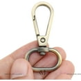 thumbnail image 4 of Snap Hook Swivel Push Gate Lobster Clasps Fashion Clips Purse Making FS10 Pack of 10 (Brushed Brass, 3/4 Inch), 4 of 8