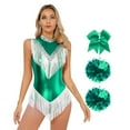 thumbnail image 1 of Miaeowve Uniforme de Cheerleader Métallique pour Femmes, Performance d'Équipe, Cheerleading Vert TTG, 1 of 7