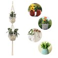 thumbnail image 3 of Freedo 2Pcs Macrame Plant Hangers Indoor Outdoor Hanging Planter Basket Cotton Rope Hand-knitted Flower Pot Net Bag STYLE 5, 3 of 8