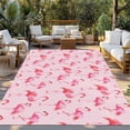 thumbnail image 2 of Pink Flamingo Outdoor Rug for Patio/Deck/Porch, Non-Slip Large Area Rug 3 x 5 Ft, Summer Animals Indoor Outdoor Rugs Washable Area Rugs, Reversible Camping Rug Carpet Runner, 2 of 8