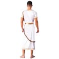 thumbnail image 2 of inhzoy Mens Ancient Greek Roman Caesar Toga Robe Dress-Up White S, 2 of 7