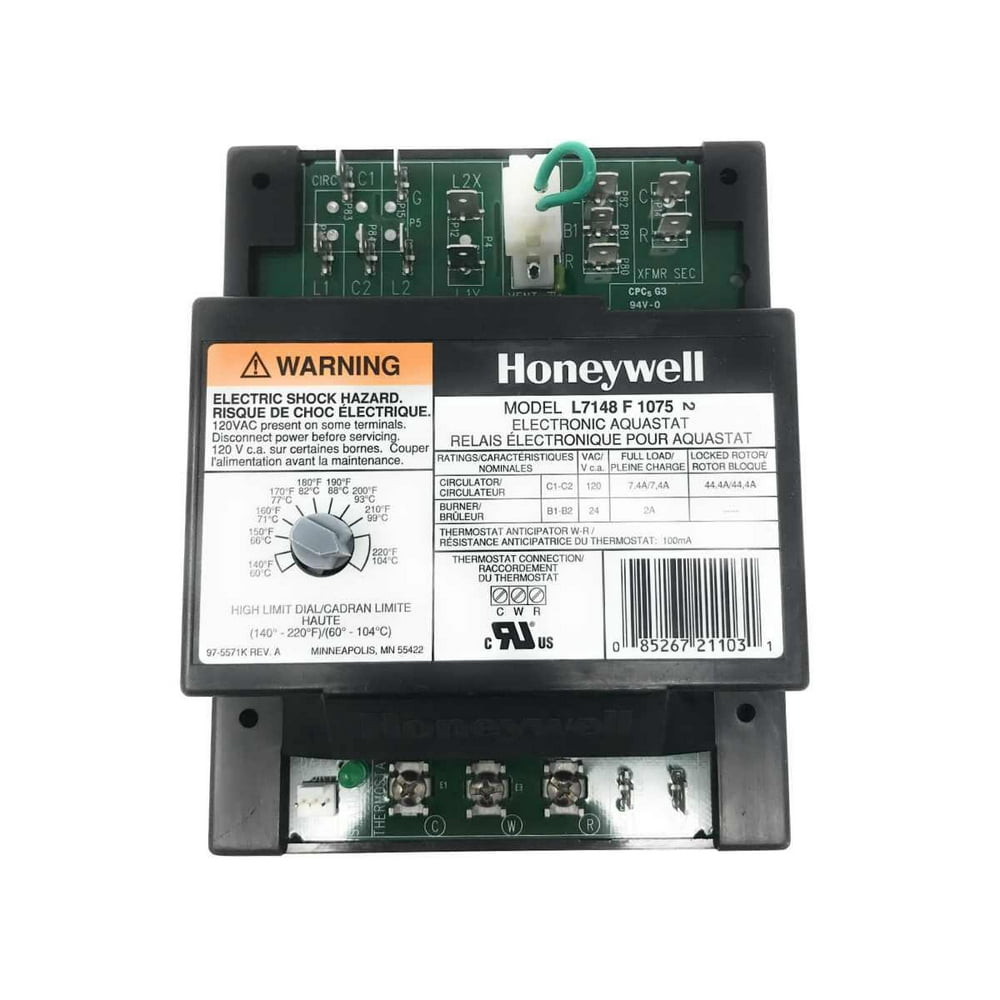 Honeywell L7148F1075 Gas Aquastat Controller with 10 F fixed ± 2 F