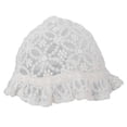 thumbnail image 1 of GOOHOCHY 1 gorro de encaje para bebé, protector solar, gorro de encaje para niña, gorro para el sol con ojales de encaje para bebé (blanco), 1 of 7