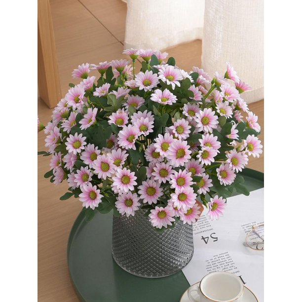 1PC 21heads Artificial Daisy Flowers Bouquet Valentine'S Day Gifts Bundle Decoration Wedding Decoration Bride Handheld Flower Wrist Flower Breast Mate