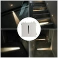 thumbnail image 3 of Luz de escalera LED empotrada Zulema Apliques interiores Blanco cálido 3W cuadrado Blanco, 3 of 8