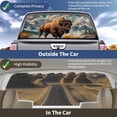 thumbnail image 4 of Pickup Car Window Stickers Decal Rear Window Decals for Trucks One Way Visual Waterproof Truck Back Window Tint Decal Graphic Perforated Vinyl Truck Stickers 66X 22inch Mountain Bison Landscape, 4 of 6