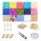 thumbnail image 2 of Cuentas de arcilla polimérica, cuentas de 6 mm de colores brillantes, cuentas espaciadoras para hacer joyas 15 rejillas 3092 piezas, 2 of 9